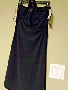 Black Halter neck Open Back Bodycon Cocktail Party Mini Dress Size 8 by Scarlett - Picture 1 of 12