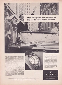 ROLEX Datejust -Men Who Guide The Destinies- Original 1962 Vintage Print Ad!! - Picture 1 of 1