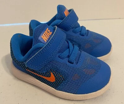 Nike Revolution 3 Kleinkind Jungen Sneaker Schuhgröße 3C blau/orange neu ohne Karton - Bild 1 von 4
