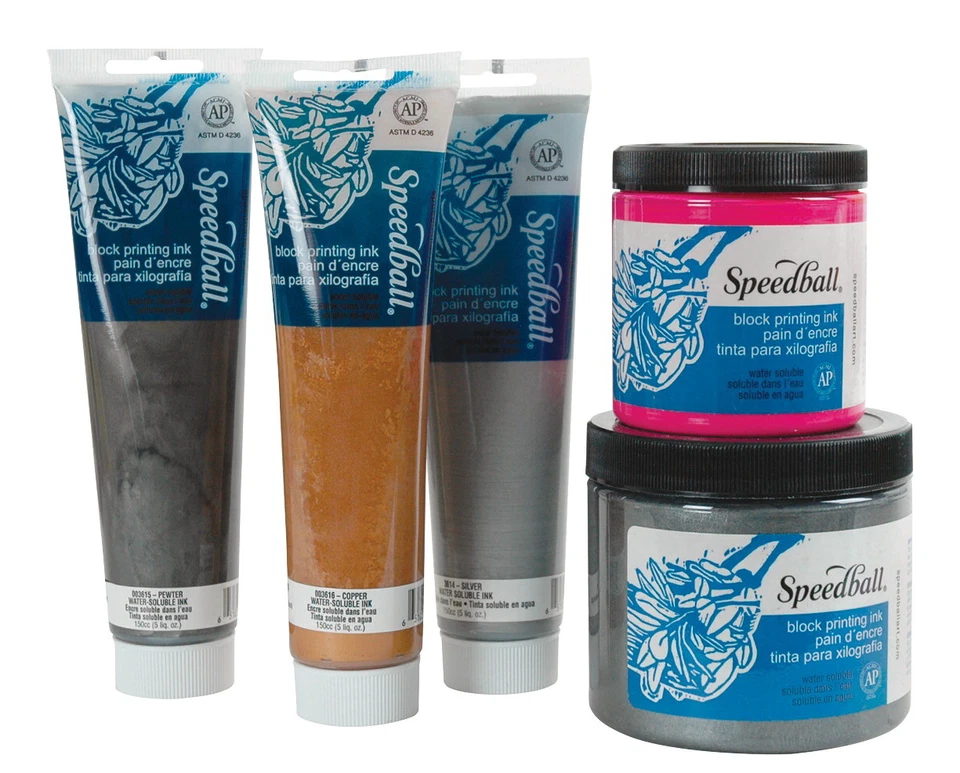 Speedball Water Soluble Block Printing Ink Blue 75cc