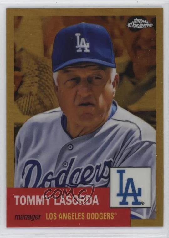 2022 Topps Chrome Platinum Anniversary Gold Refractor /50 Tommy Lasorda #356 HOF