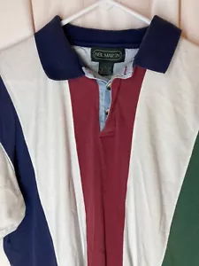 Camisa polo de colección Neil Martin para hombre grande a rayas roja blanca azul verde bloque de colores - Imagen 1 de 5