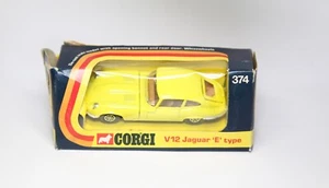 Corgi 374 V12 Jaguar E Type In Original Box - Excellent Vintage Original - Picture 1 of 11