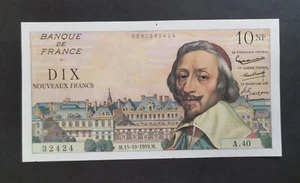 UNC- 10 new francs 1959 FRANCE - Picture 1 of 10