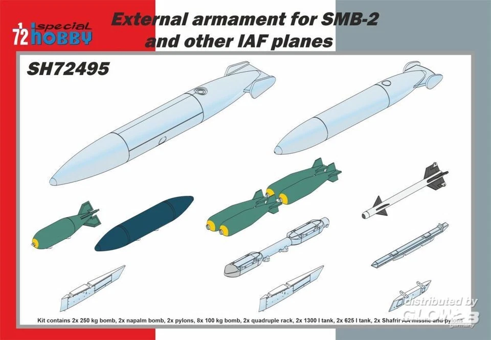 Special Hobby: External armament for SMB-2 and other IAF planes 1/72 in 1:72 [70 - Immagine 1 di 1