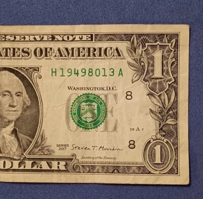 August 13, 1949 Birthday Note Date Note Fancy Serial Number H19498013A - Image 1 of 3