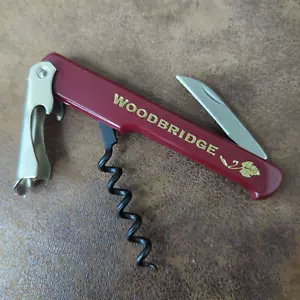 Cuchillo abrebotellas sacacorchos vintage Woodbridge Robert Mondavi vino nueva bodega - Imagen 1 de 3