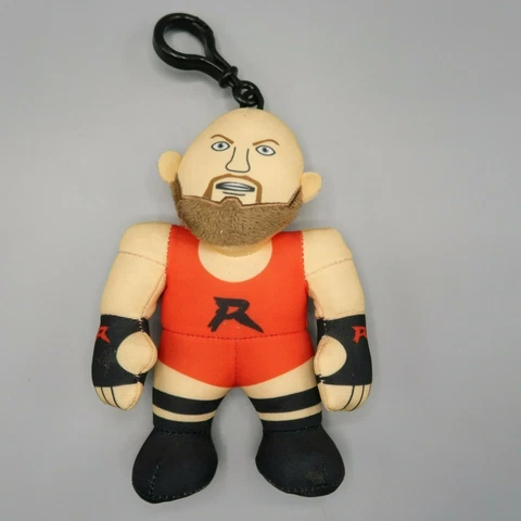 WWE X2 Keyrings Ryback Keychains Wrestling Collectables 5" Clip on 2016 Plush Cover