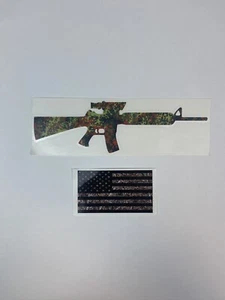 AR-15 Camo American Flag sticker set - Picture 1 of 3