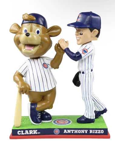Chicago Cubs Clark Anthony Rizzo Mascot High Five Bobblehead MLB World Series Cover