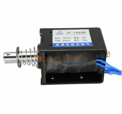 1PC DC 12V 10A 120W 8KG 20mm Pull Push Type Linear Motion Solenoid NEW - Image 1 of 2