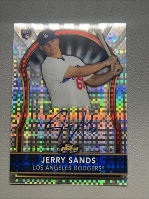 2011 Topps Finest JERRY SANDS RC X-Fractor Auto 206/299 #70 Los Angeles Dodgers - Image 1 of 3