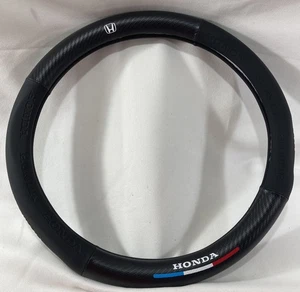 NewCarbon Fiber Leather Car Steering Wheel Cover for Honda Civic Accord Hybrid - Bild 1 von 12