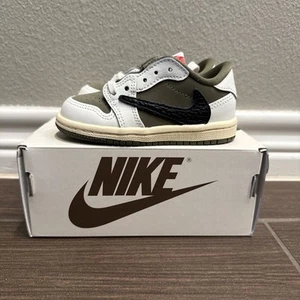 Air Jordan 1 Low OG SP (TD) Travis Scott Medium Olive DO5441-200  - Picture 1 of 6