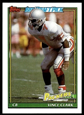 1991 Topps Vince Clark Rookie Green Bay Packers #439 - Image 1 of 2