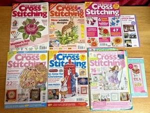 The World of Cross Stitching Bundle x 6  1998 4, 5,  7, 2001 53, May 2024 + gift - Picture 1 of 11