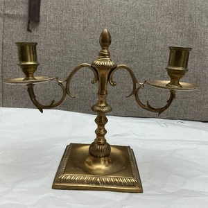 Ornate Solid Patinated Brass Candle Holder Designed On The “Alden” Style - Picture 1 of 13