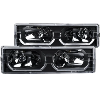 Anzo 111299 Black Housing Headlights 1988-1998 GM Full Size Truck/SUV Low Brow D - Image 1 of 3