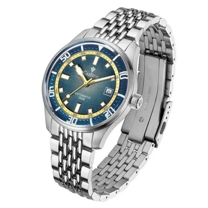 Reloj Mecánico Automático Hombre Movimiento Miyota Cristal Zafiro 100M Impermeable - Imagen 1 de 15