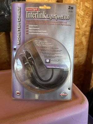 Cable Toslink de fibra óptica digital Monster Interlink LightSpeed 100 2 m 6,6 pies Foto 1 de 2