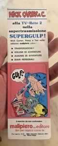VINTAGE SEGNALIBRO PUBBLICITà NICK CARTER & C. SUPERGULP TV  MALIPIERO 1970s - Picture 1 of 2