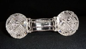 Resto de cubiertos vintage en forma de mancuerna de cristal de 4" - Imagen 1 de 3