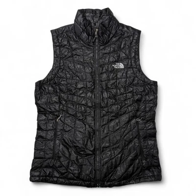 Chaleco Thermoball The North Face Mujer Pequeño Negro Aislado Acolchado Ligero Foto 1 de 4
