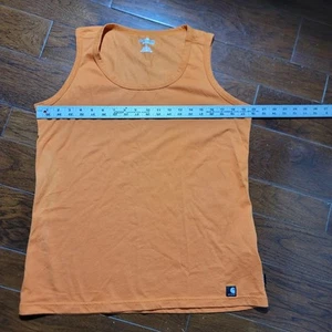 Carhartt Women's Tank Top Crew Neck Sleeveless Cotton Orange Size L Dri Fit Gym - Picture 1 of 7