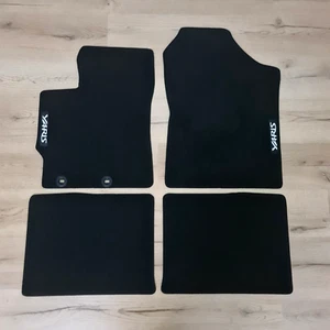 Car Floor Mats Velour For Toyota Yaris Waterproof Black Carpet Auto Liners New - Picture 1 of 8