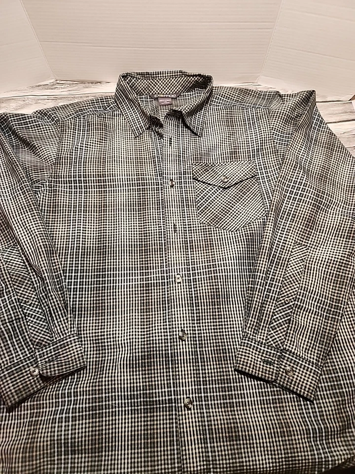 ExOfficio Large OLIVE Outdoor Camp Mens Button Front Short Sleeve Casual Shirt - Image 1 of 4