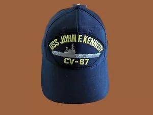 USS JOHN F KENNEDY CV- 67 NAVY SHIP HAT OFFICIAL U.S MILITARY BALL CAP U.S. MADE - Picture 1 of 7