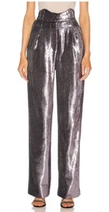 RETROFETE Jeanshose Neu mit Etikett: GUNMETAL lila Pailletten Seitentaschen Zip Fly: FW19-2334 - Bild 1 von 3