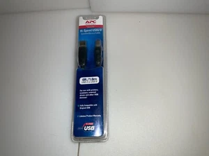 APC High Speed USB 2.0 Cable 6 feet 1.8 meters USB A to USB B NEW 24k GOLD PLATE - Picture 1 of 2