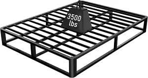 Upgrade anti Bending and round Corner Legs 10 Inch Metal Queen Bed Frame 3500 LB - Picture 1 of 12