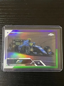 2023 Topps Chrome Formula 1 Amaury Cordeel Purple Green Refractor F2 Cars #125 - Picture 1 of 2