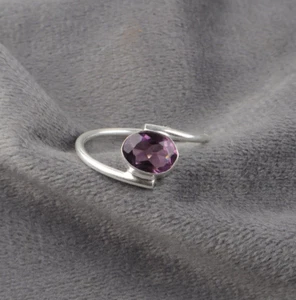 Amethyst Gemstone 925 Sterling Silver Handmade Designer Jewelry Ring Gift For - Picture 1 of 3