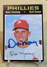 1971 TOPPS Baseball CARD SIGNED Autographed #49 DON MONEY Philadelphia PHILLIES