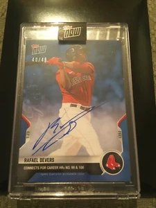 Rafael Devers On-Card Auto Topps Now Boston Red Sox 100th HR SP Exclusive /49 - Bild 1 von 2