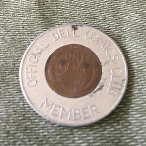 Centavo de buena suerte de Nueva York miembro oficial del Dell Comics Club 1953 - Imagen 1 de 2