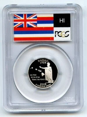 2008 S 25C Silver Hawaii Quarter PCGS PR70DCAM - Image 1 of 2