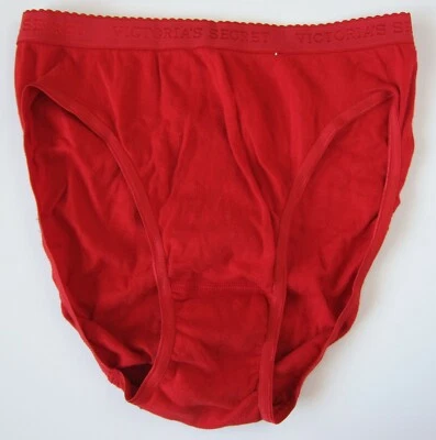 Victoria's Secret винтажный 100% хлопок подпись Hi-Leg трусики маленький - Изображение 1 из 4