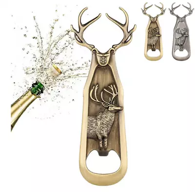 Portable Deer Reindeer Shape Beer Bottle Opener Metal Corkscrew Openers for Club - Image 1 of 4