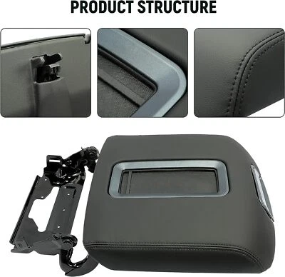 For 2015 2016 2017 2018 2019 Chevrolet Tahoe Leather Center Console Armrest Lid - Image 1 of 4