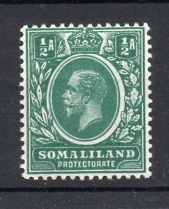 SOMALILAND SG 60 w 1912 GV 1/2 ANNA INVERTED WATERMARK MNH