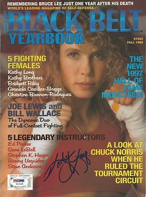 Kathy Long Signed Black Belt 1998 Yearbook Magazine PSA/DNA COA UFC 1 Autograph - Image 1 of 4