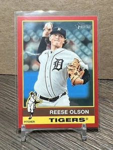 Topps Heritage Red Border Reese Olson #409 Detroit Tigers 2025 - Imagen 1 de 2