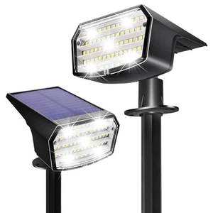 Solar Spotlights Outdoor Waterproof IP65, 2-Pack 65 LED Super Bright Solar Li... - Picture 1 of 7