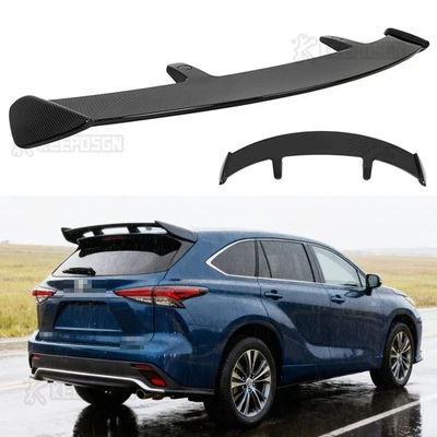 For Toyota Venza Carbon Fiber Look 52" ABS Rear Roof Trunk Spoiler Wing Lips - Image 1 of 4