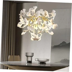 Gold Tree Branches Chandelier for Dining Room, 23.6''Modern Rounde Ceramic - Picture 1 of 7