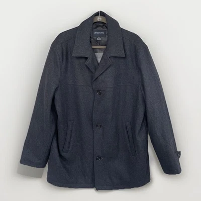 NWT Men's Charcoal Wool Blend Collared Jacket Size Large London Fog - Image 1 of 4